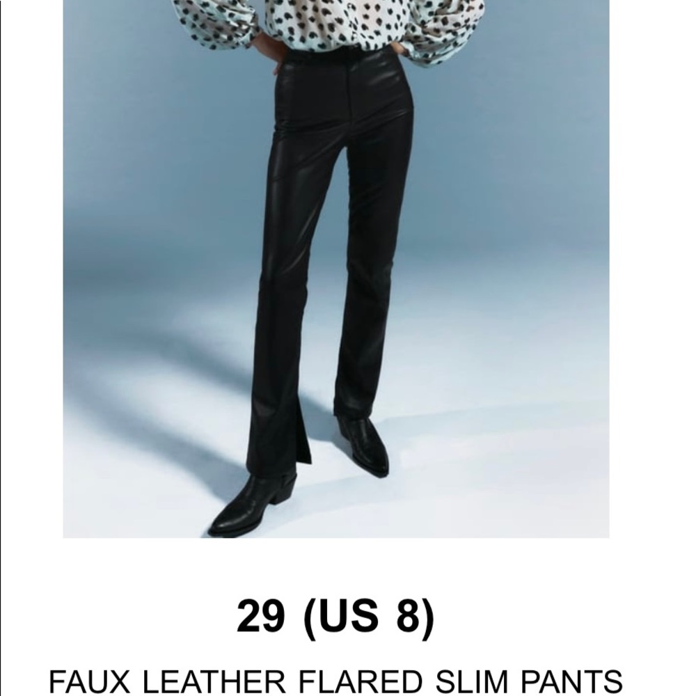 Zara faux leather pants